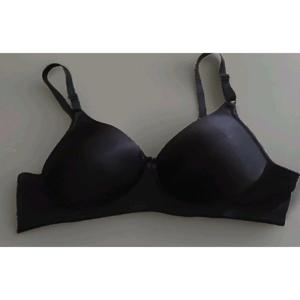 Bestform 6500 Black‎ Bra Wireless Cotton Lightly-Lined 38 D Cup NWOT